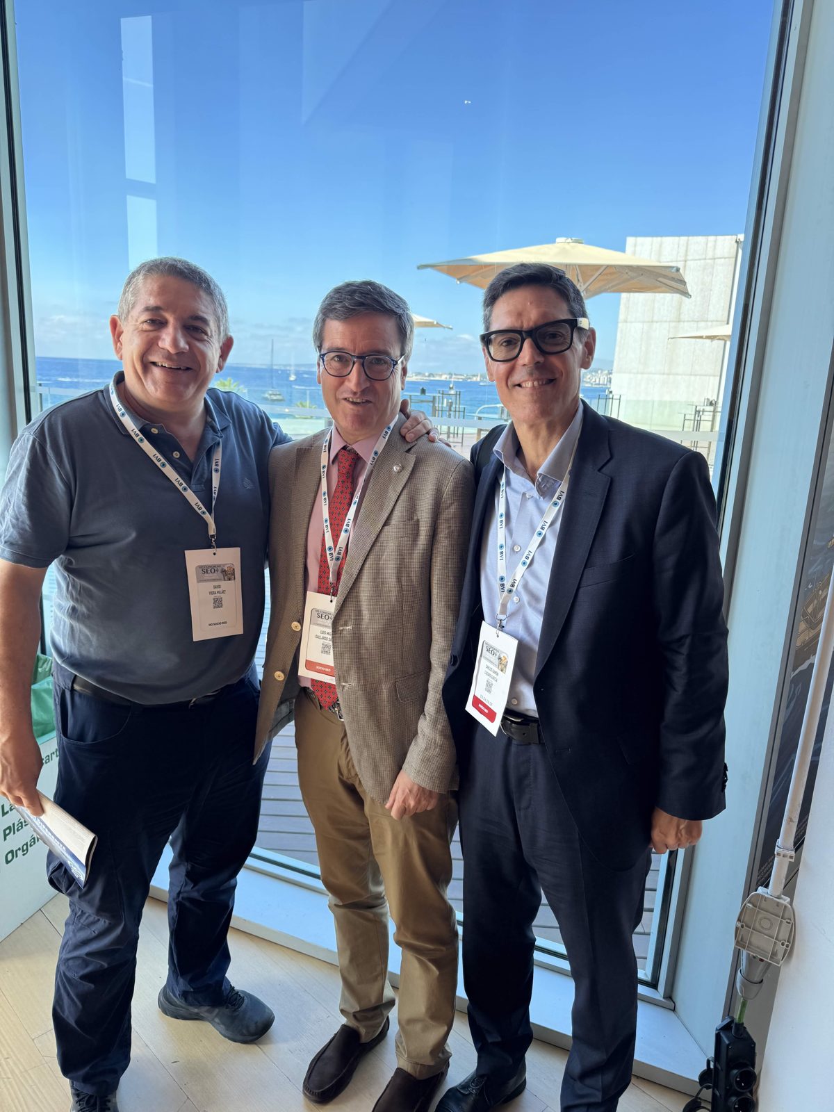 Los Dres. David Viera, Luis Miguel Gallardo y Carlos Lázaro en el 102 Congreso de la SEO en Palma